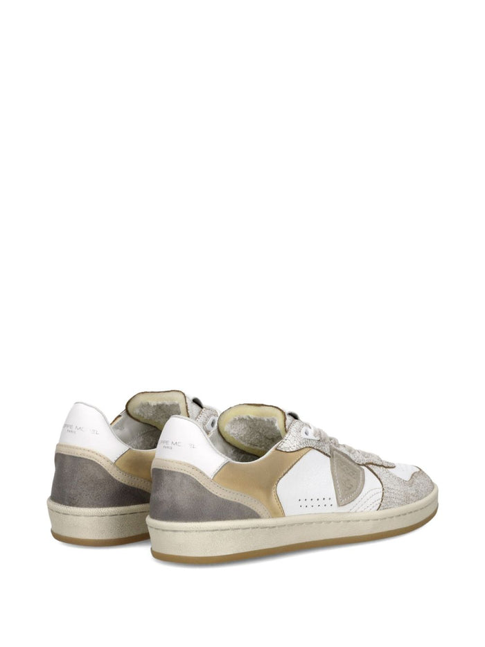 Philippe Model Flat shoes Cracklè Blanc Sable''