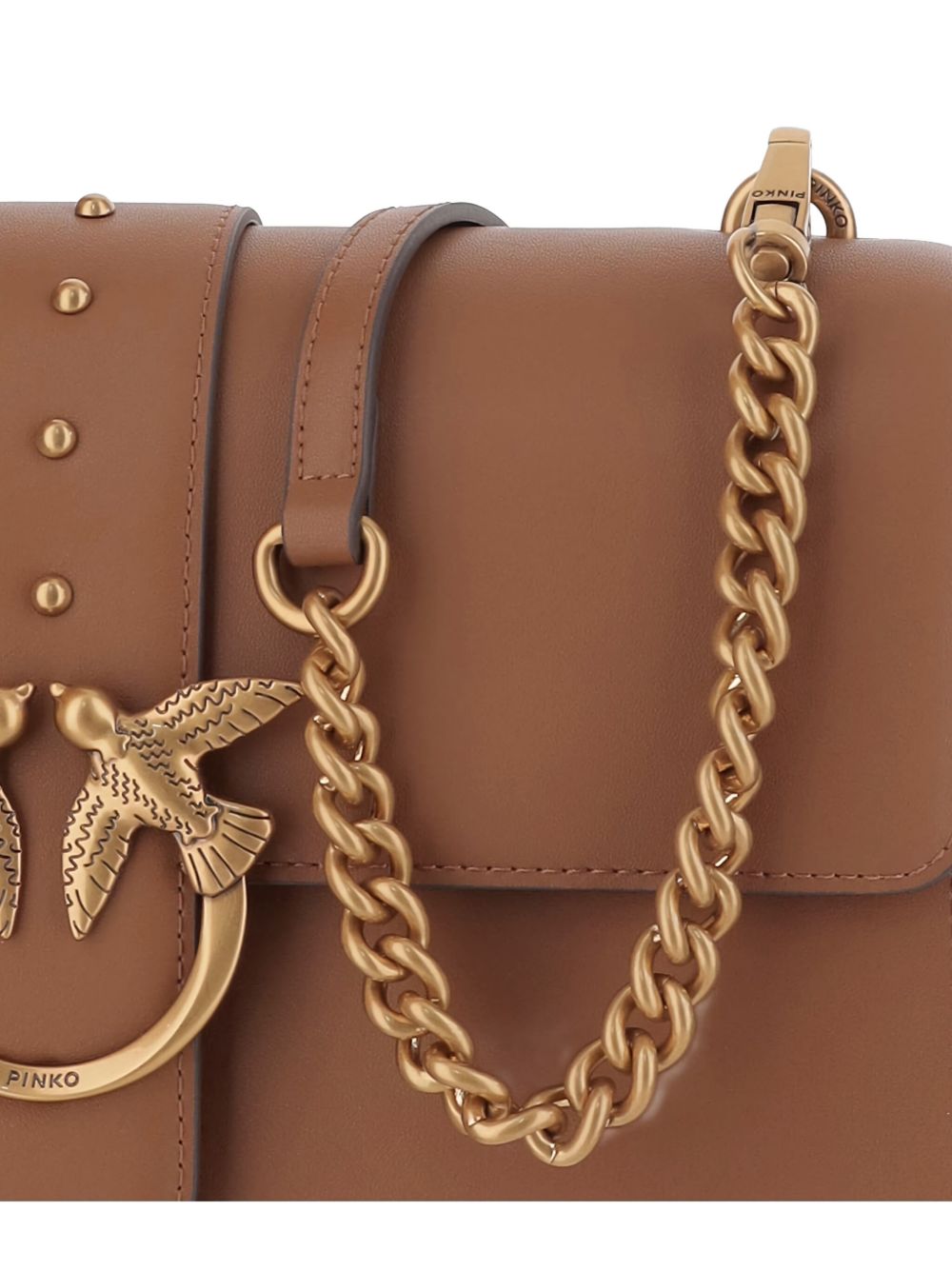 Pinko Bags Marrone/leone/oro Lea Poliuretano