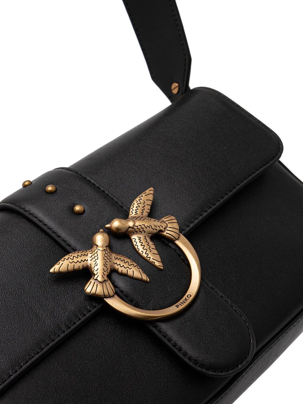 Pinko Bags Nero Oro Lea