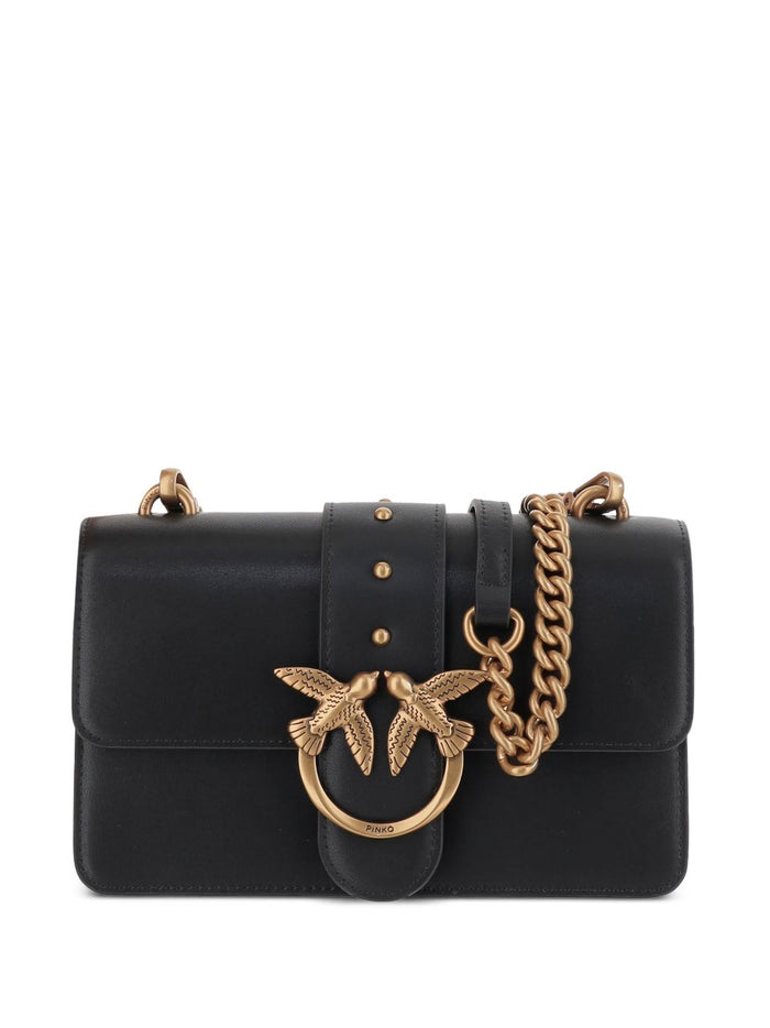 Pinko Bags Nero Oro Lea Poliuretano