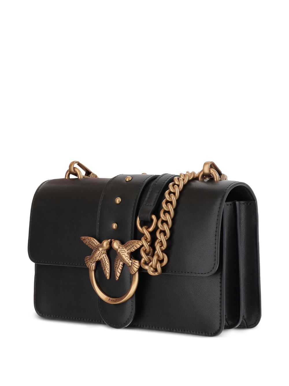 Pinko Bags Nero Oro Lea Poliuretano