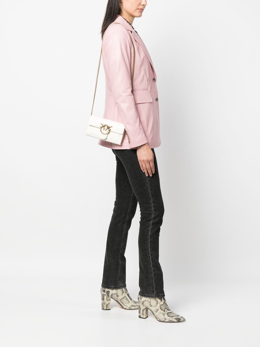 Pinko Wallets Bianco Oro Lea Pu