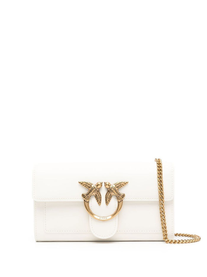 Pinko Wallets Bianco Oro Lea Pu