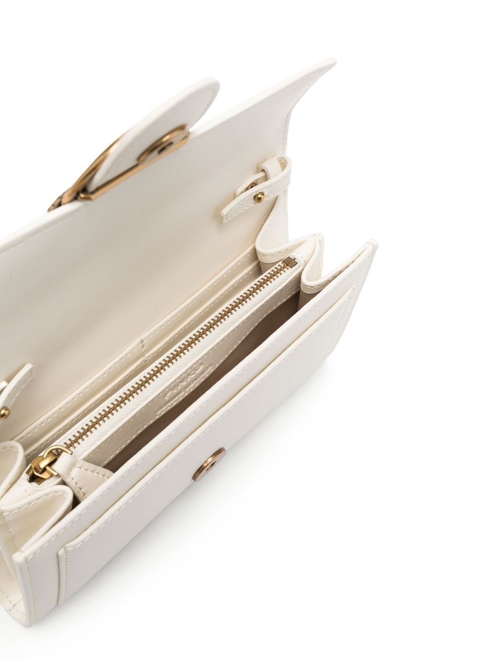 Pinko Wallets Bianco Oro Lea Pu