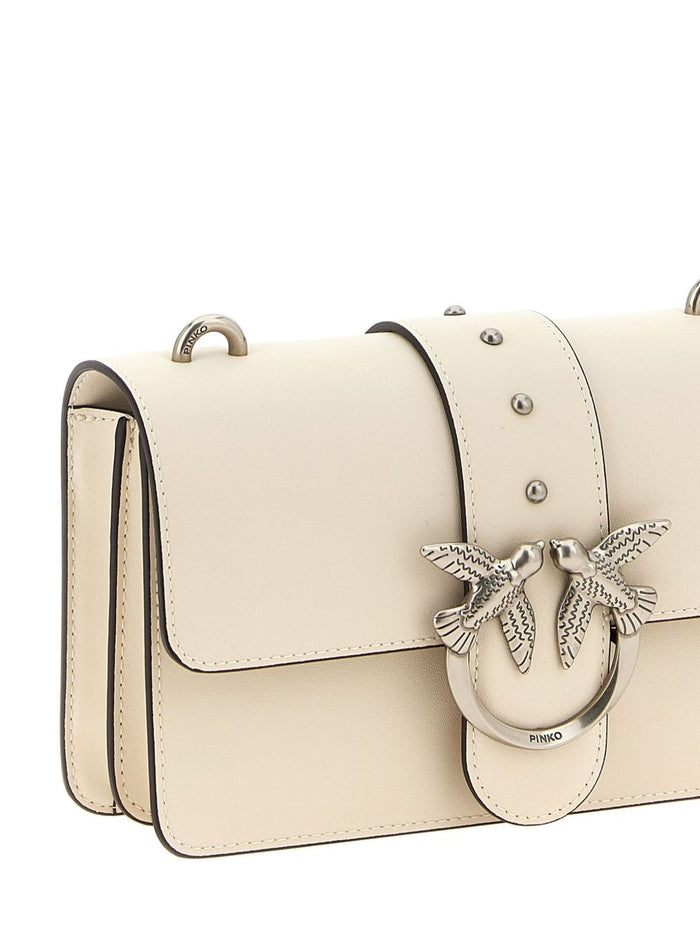 Pinko Bags Bianco Silver Lea Poliuretano