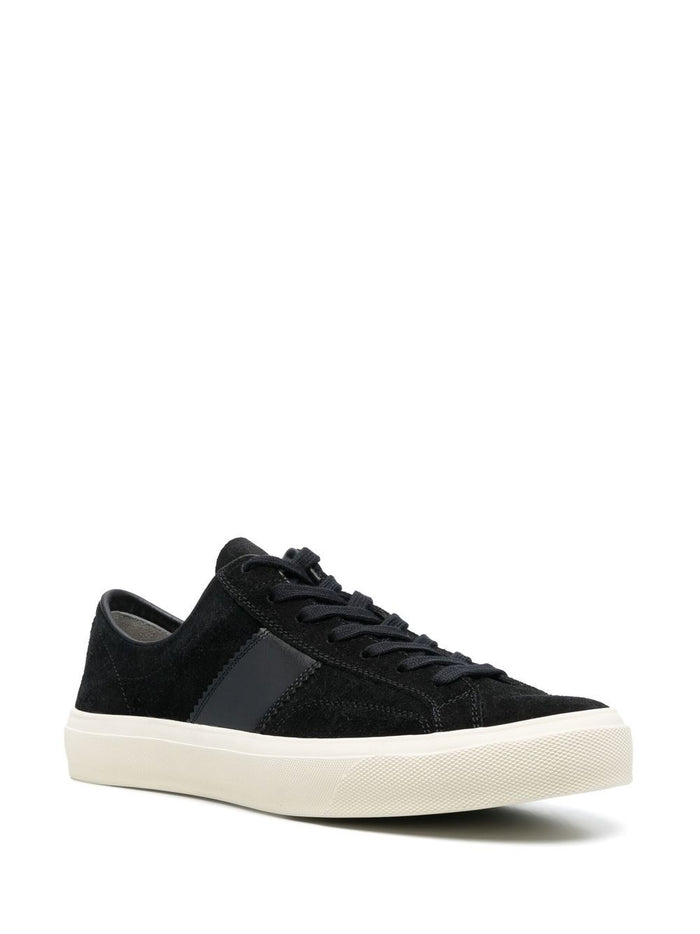 Tom Ford Flat Shoes Black/cream Suede/leather