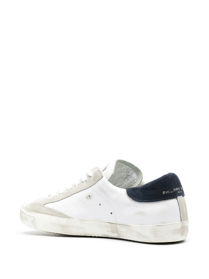 Philippe Model Flat Shoes Pop Blanc Bleu
