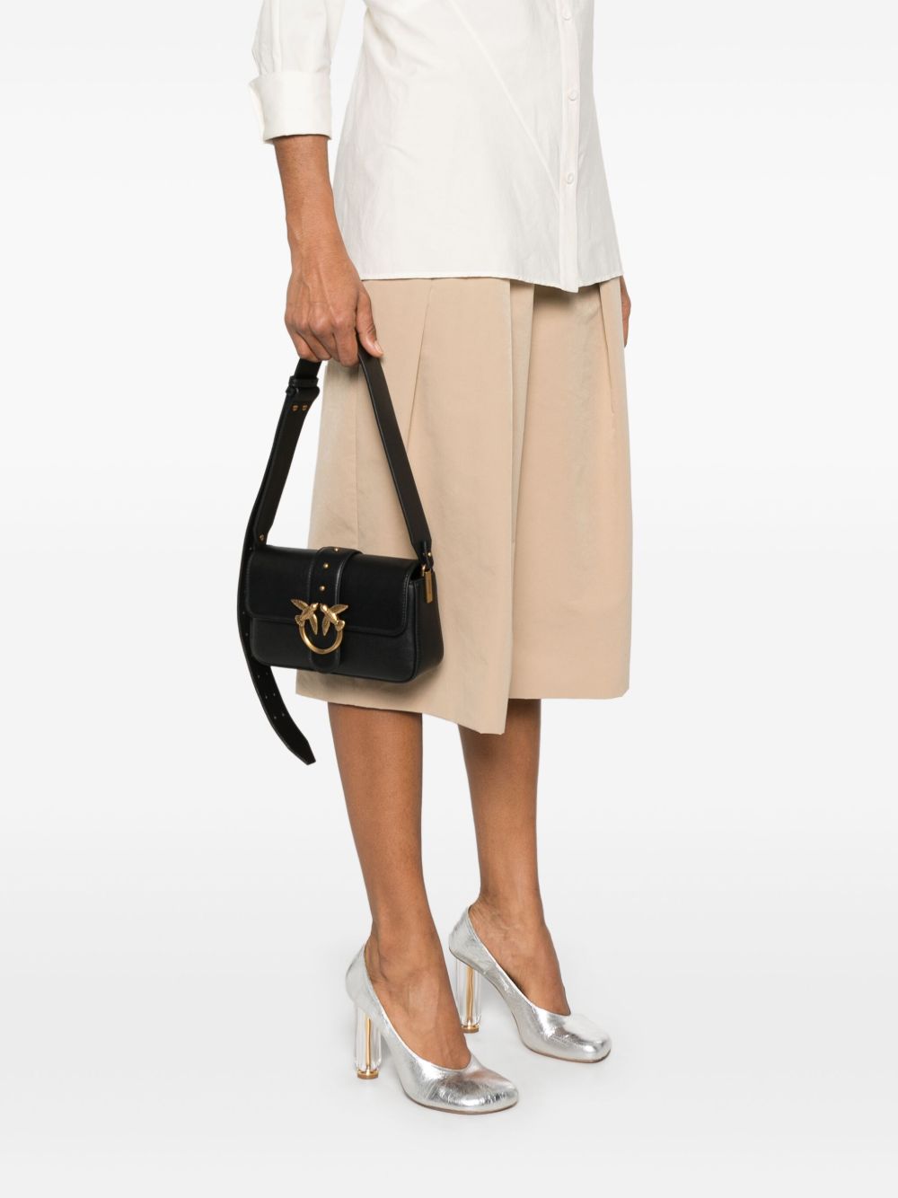Pinko Bags Nero Oro Lea