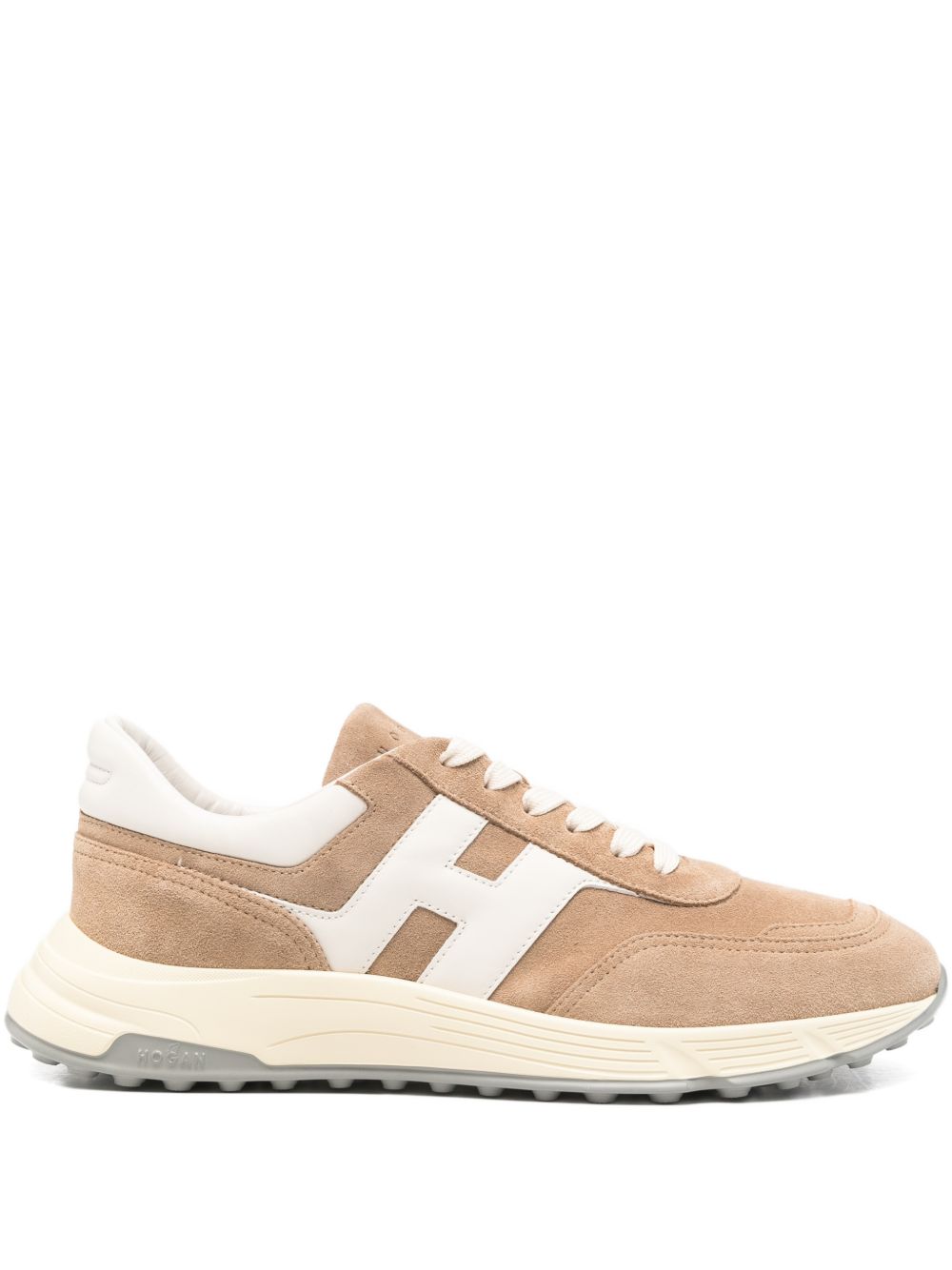 Hogan Flat shoes Camel Suede
