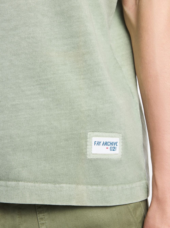 Fay T-Shirts And Polos Sage Green