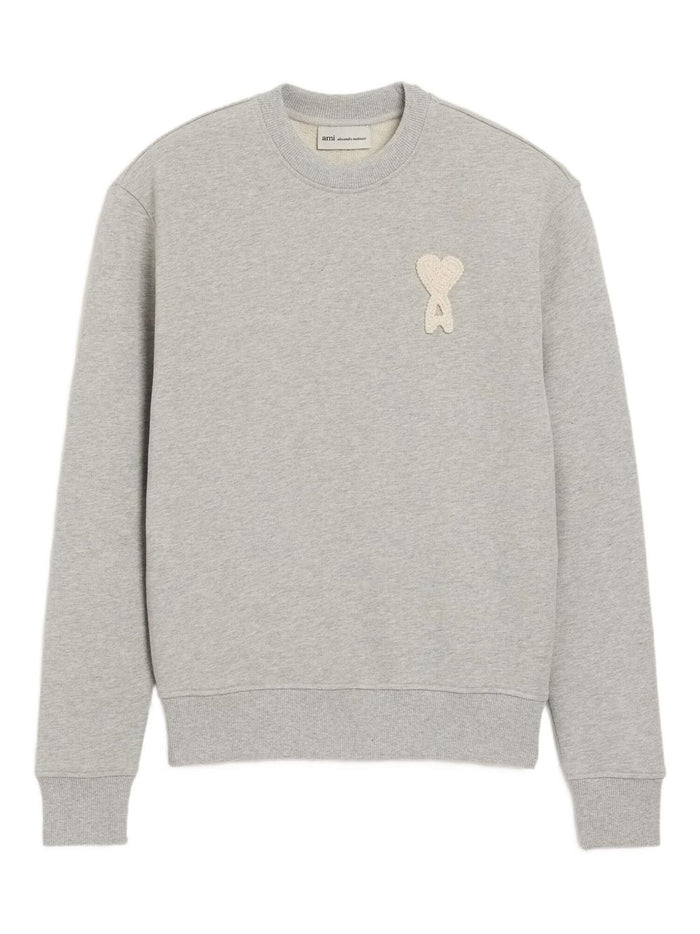 Ami Sweaters Gris Chine/blanc