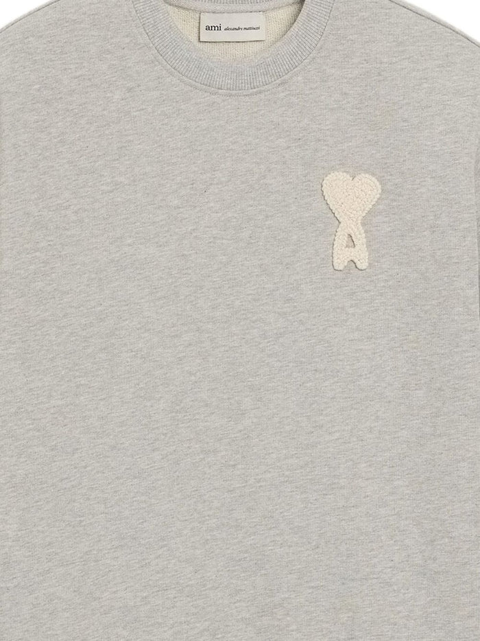 Ami Sweaters Gris Chine/blanc