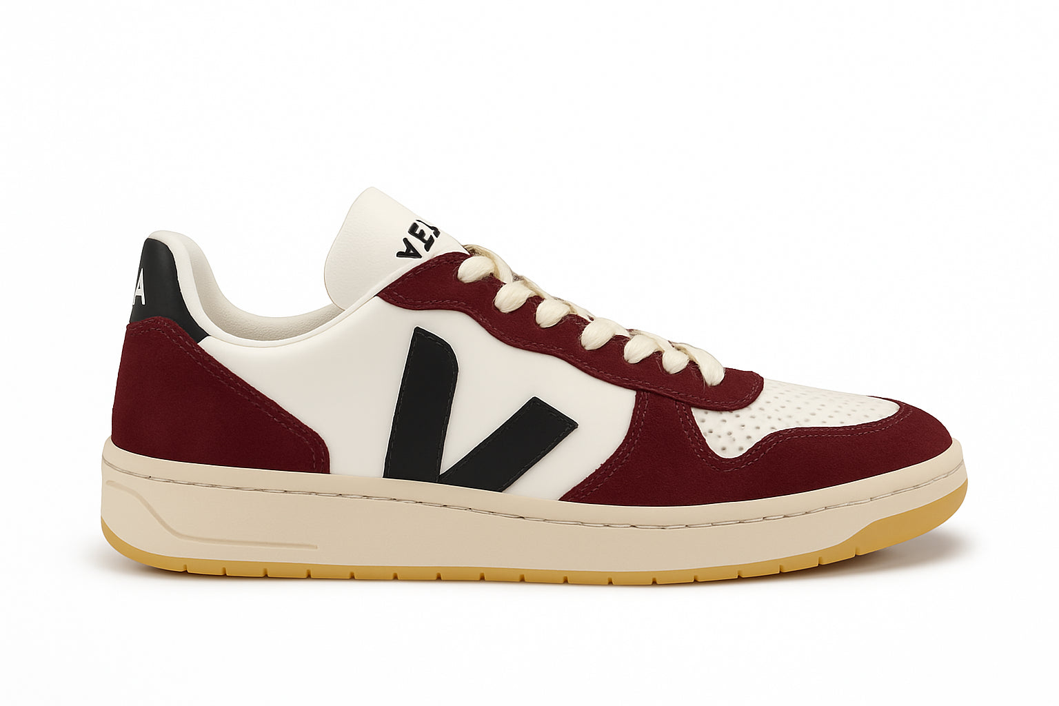 Veja Flat shoes White / Burgundy
