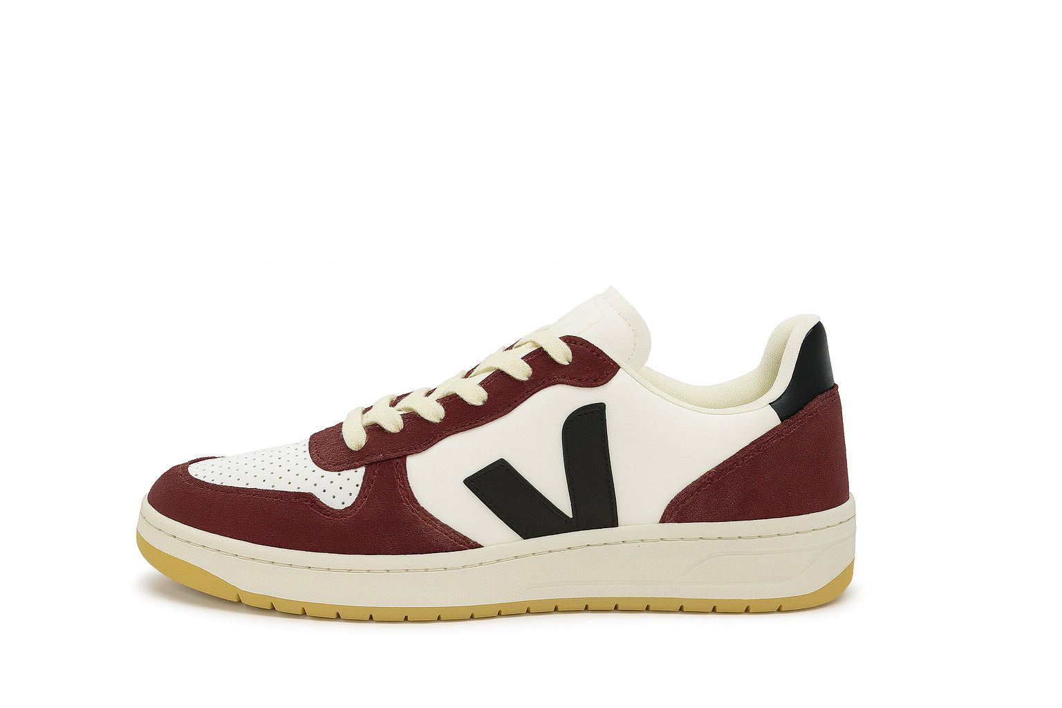 Veja Flat shoes White / Burgundy