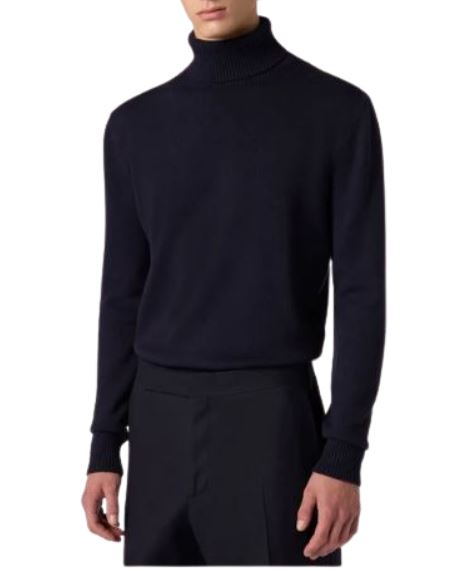 Lardini Sweaters Navy Lana Vergine