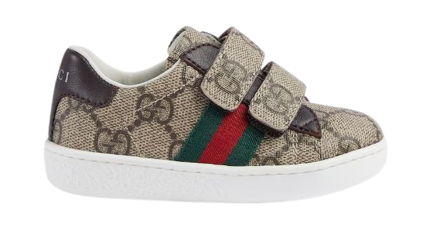 GUCCI KIDS Flat shoes Beige Ebony/new Ivory Lea