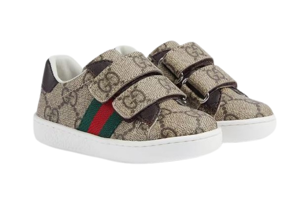GUCCI KIDS Flat shoes Beige Ebony/new Ivory Lea