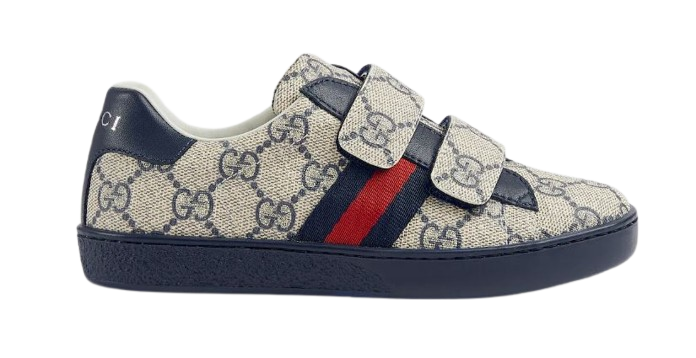 GUCCI KIDS Flat shoes Beige Blu Lea Rub Sole