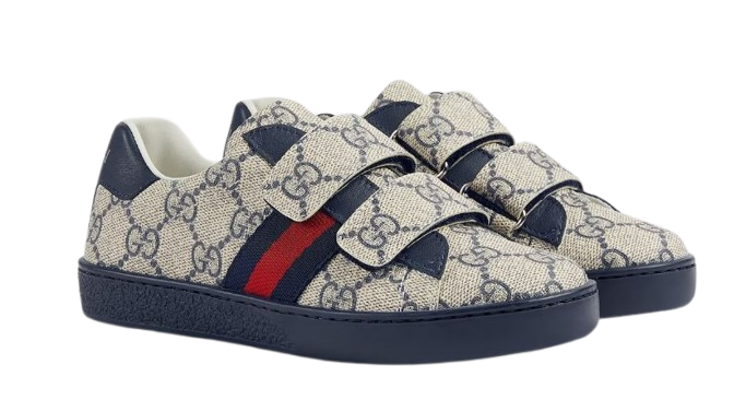 GUCCI KIDS Flat shoes Beige Blu Lea Rub Sole