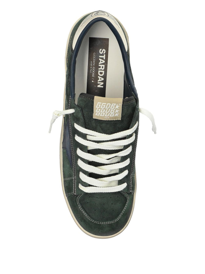 Golden Goose Flat Shoes Green Blue Suede