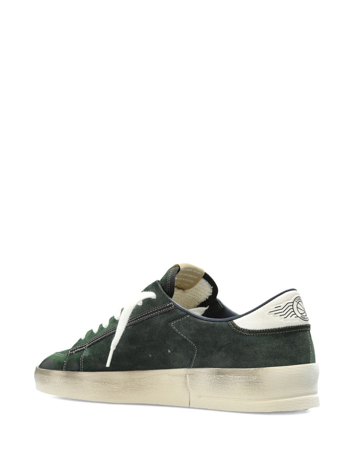 Golden Goose Flat Shoes Green Blue Suede