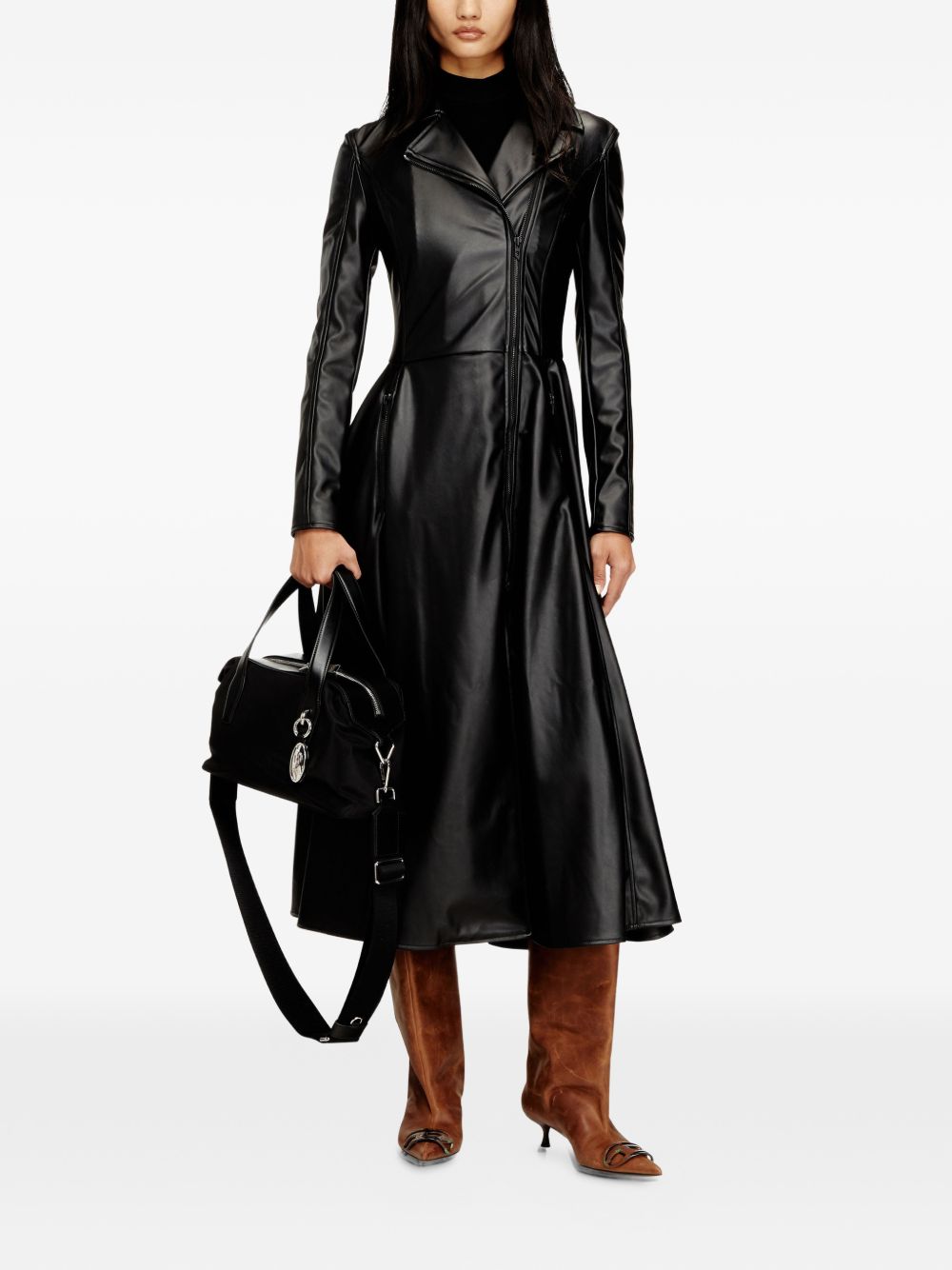 Diesel Dresses Black Pl+coatingpu