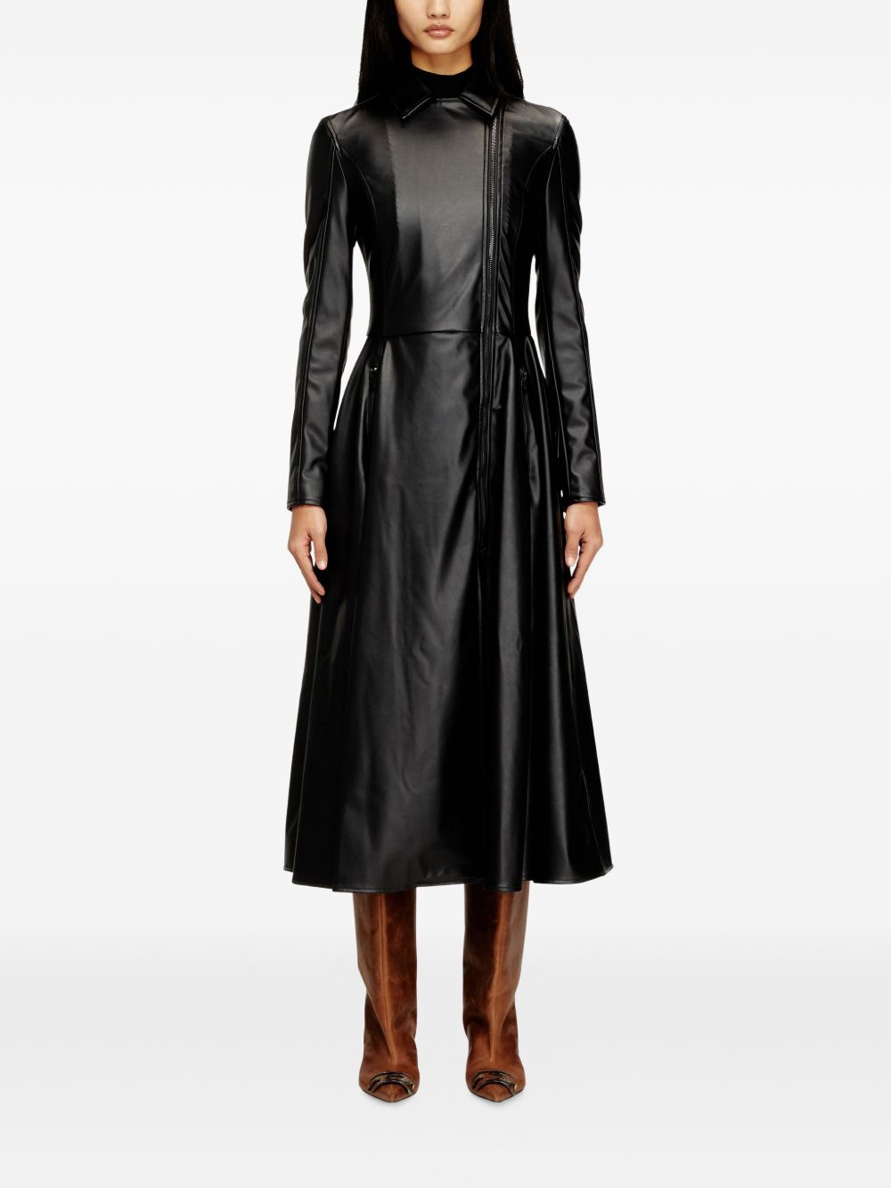Diesel Dresses Black Pl+coatingpu