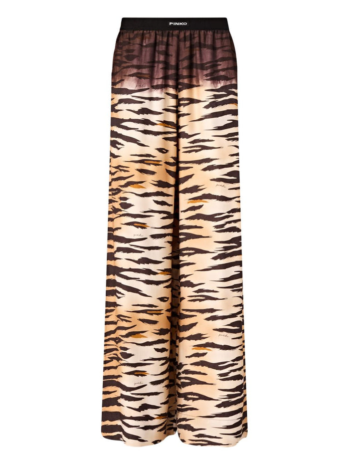 Pinko Trousers Nero Beige
