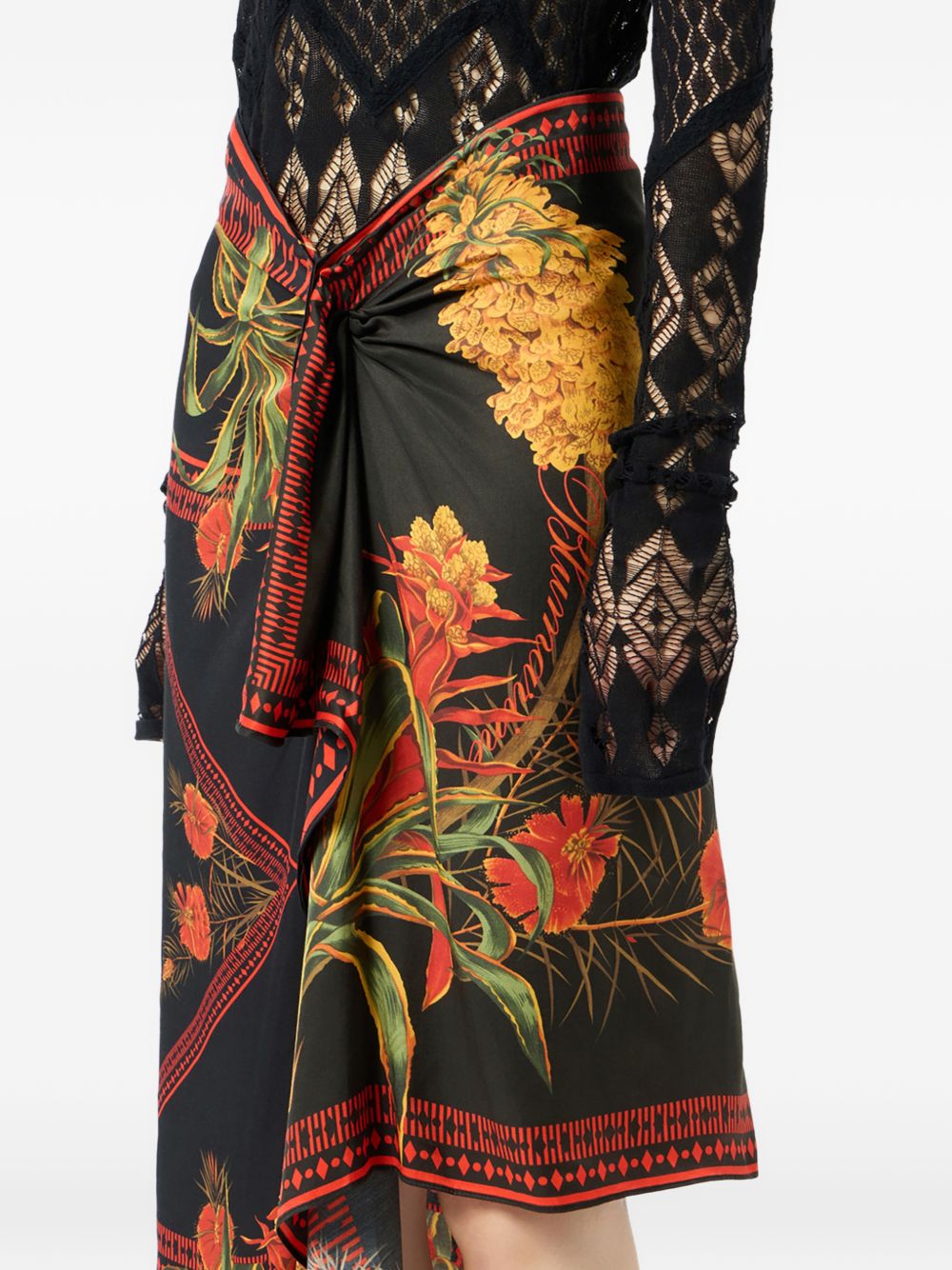 Blumarine Skirts Black /orange