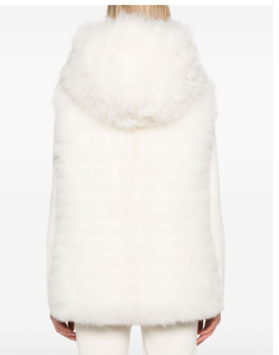 Yves Salomon Jackets White Lea Po Padding Down Fea