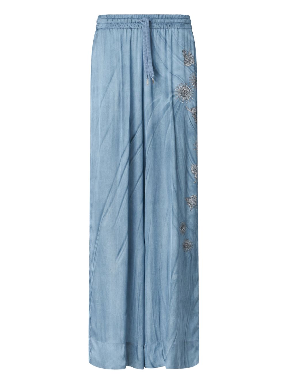 Pinko Trousers Azzurro Denim Viscosa