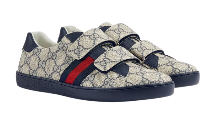 Gucci Kids Flat Shoes Beige Blu