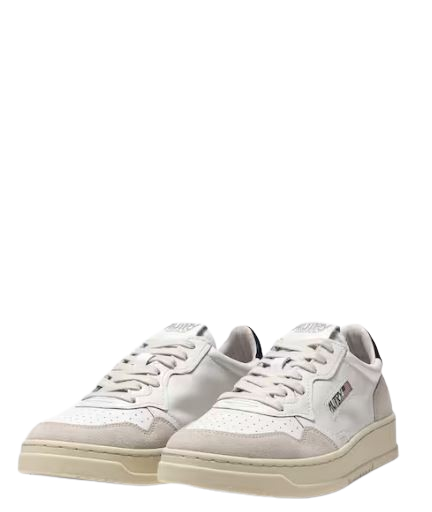 Autry Flat Shoes White / Navy Leather Suede