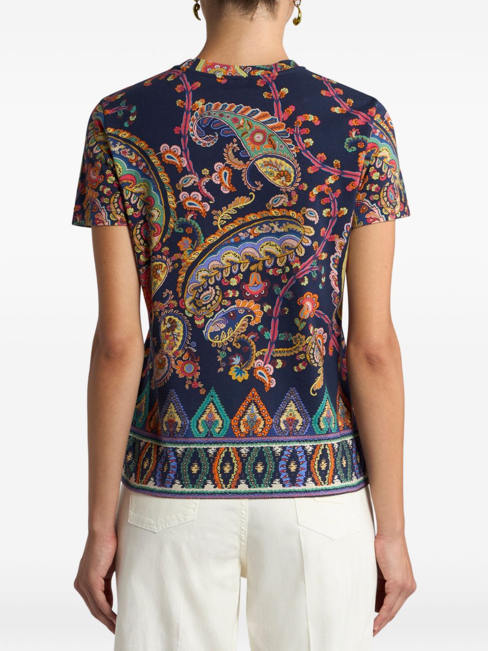 Etro T-Shirts And Polos Navy Blue Multicolor