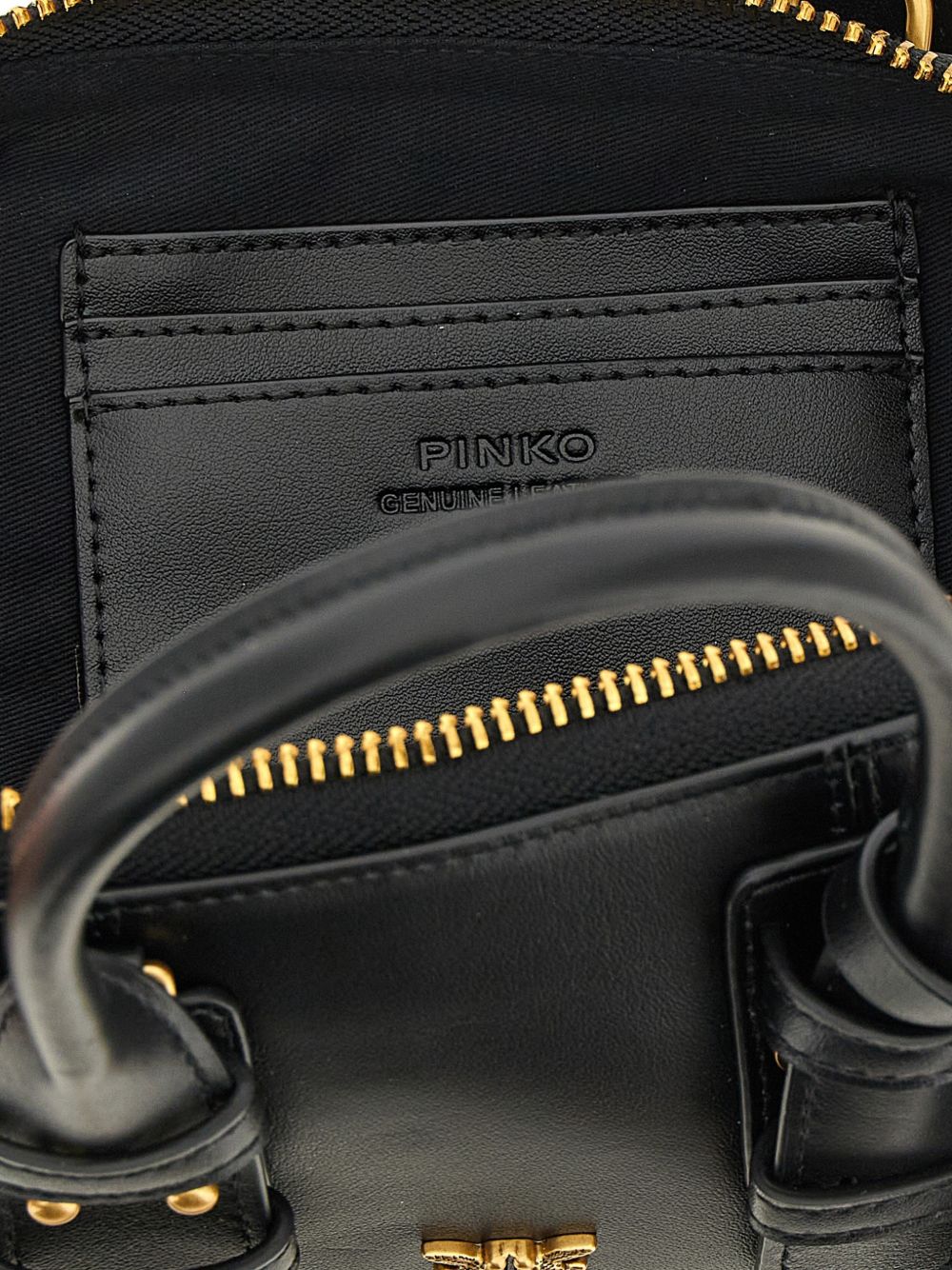 Pinko Bags Nero Oro Lea