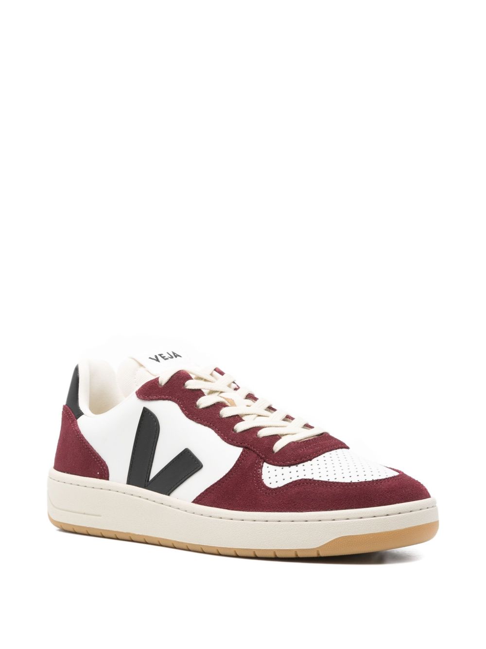 Veja Flat shoes White / Burgundy