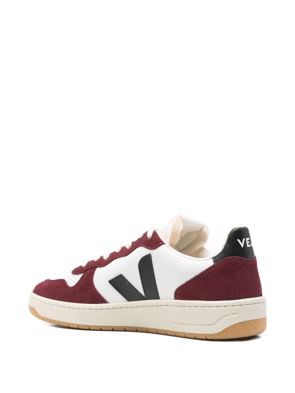 Veja Flat shoes White / Burgundy