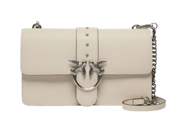 Pinko Bags Bianco Silver Lea Poliuretano