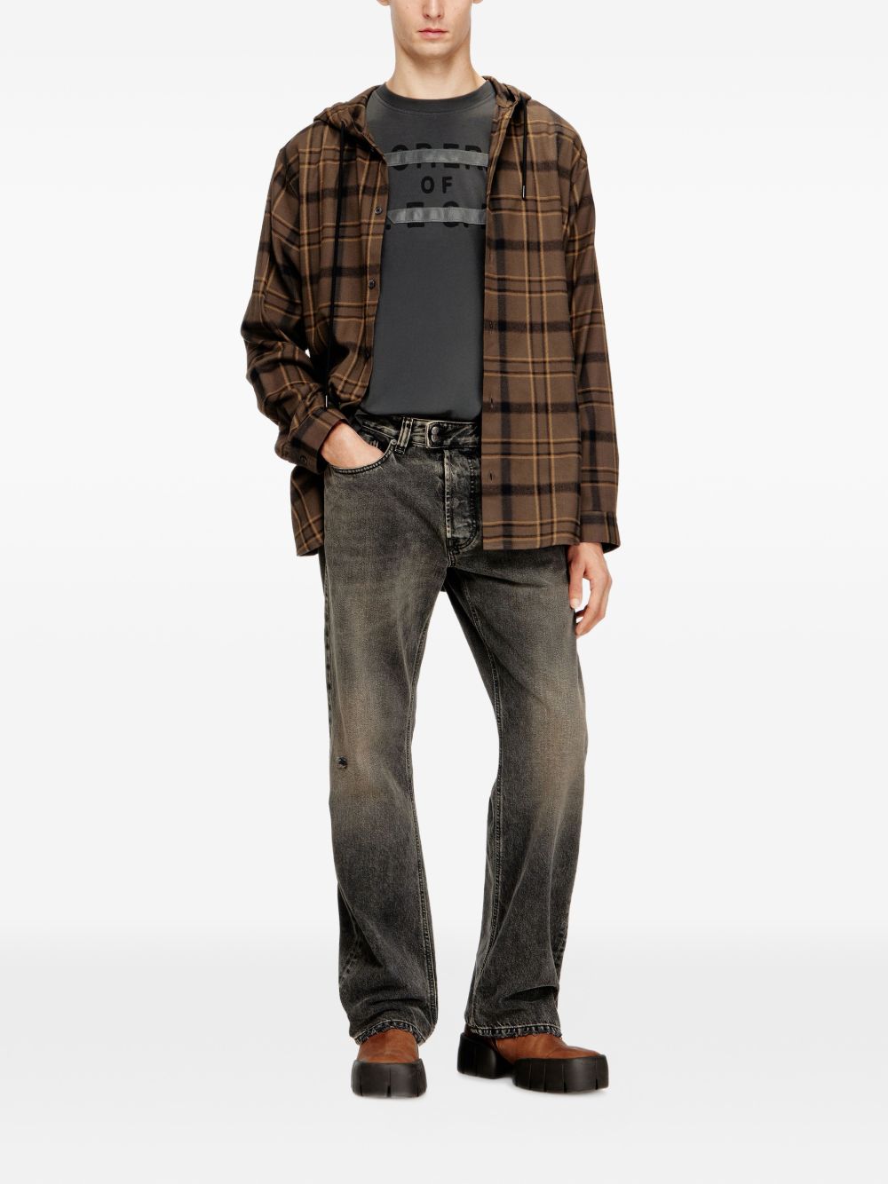 Diesel T-shirts and Polos Dark Grey Cotton