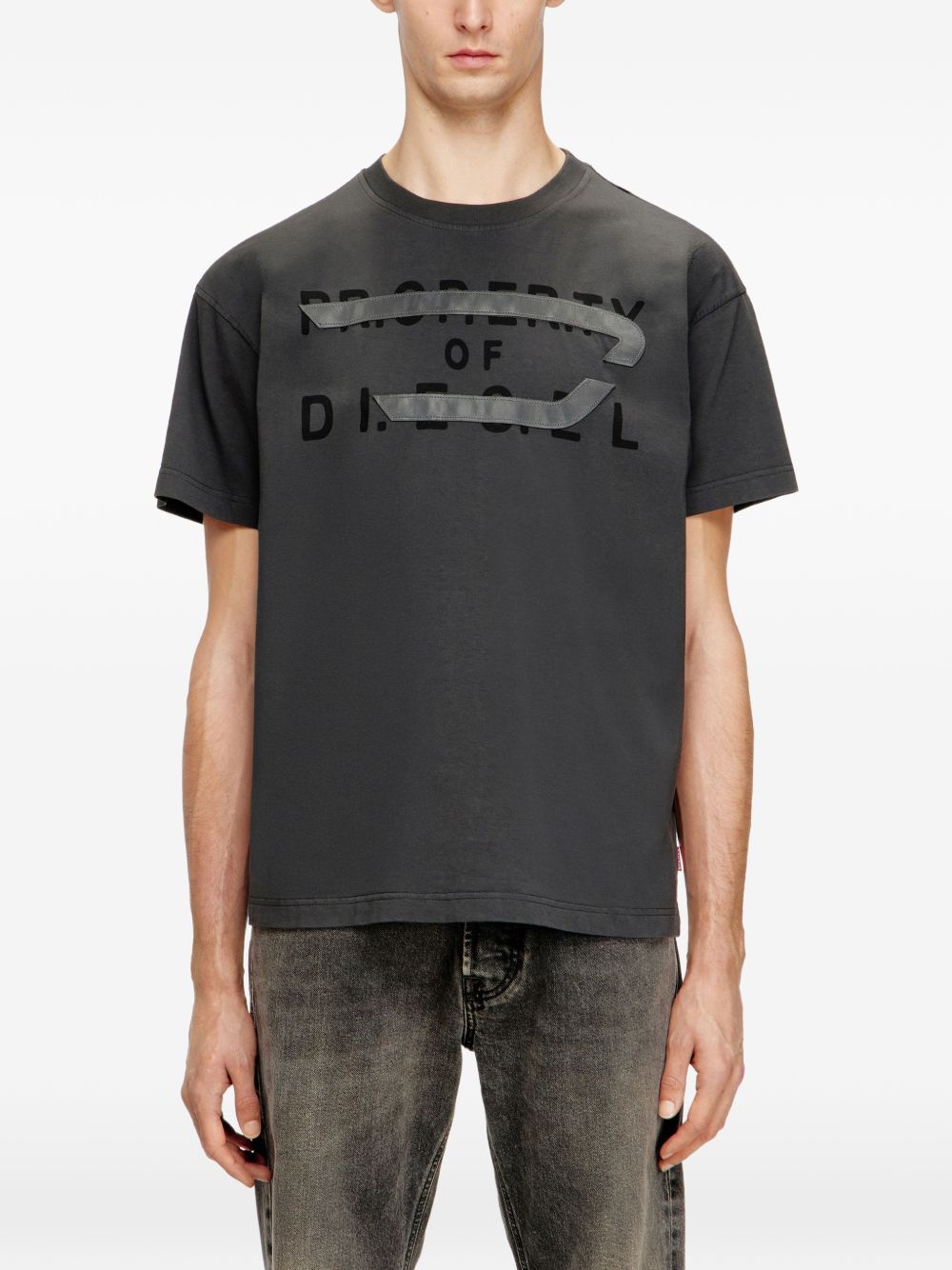 Diesel T-shirts and Polos Dark Grey Cotton