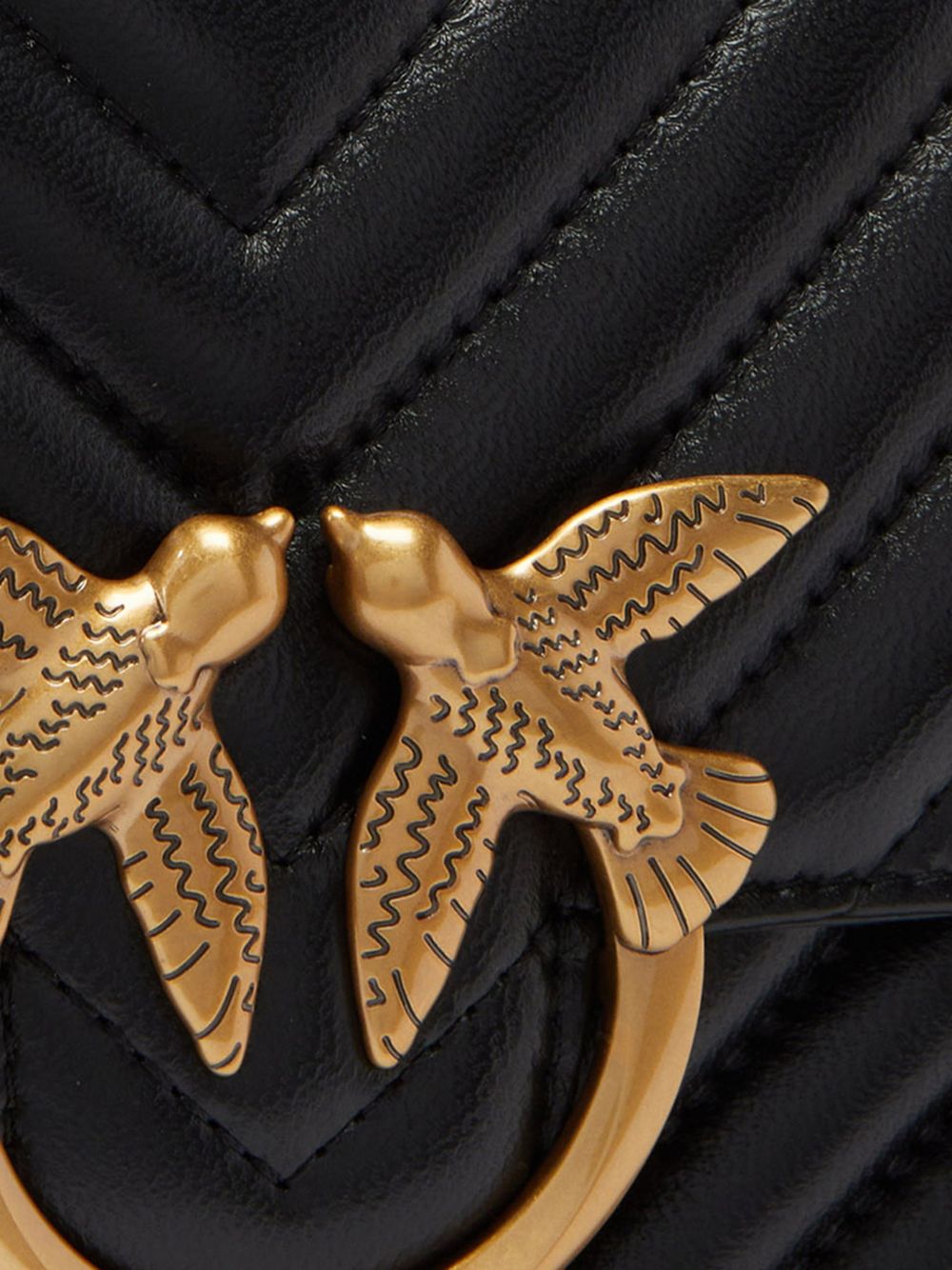 Pinko Bags Nero Oro Lea