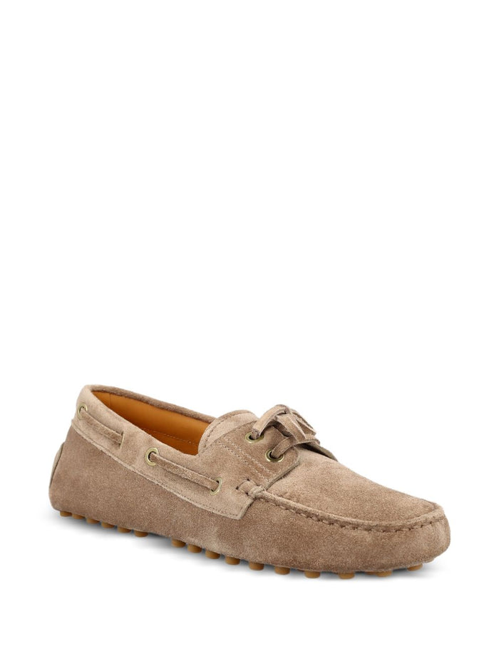 Tods Flat shoes Taupe Suede