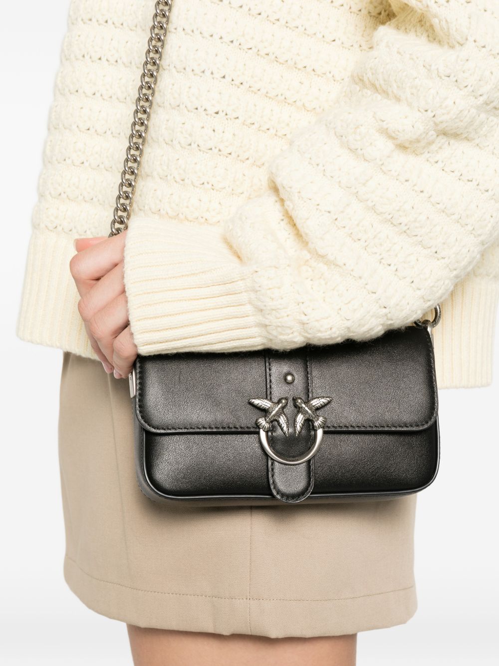 Pinko Bags Nero Silver Lea