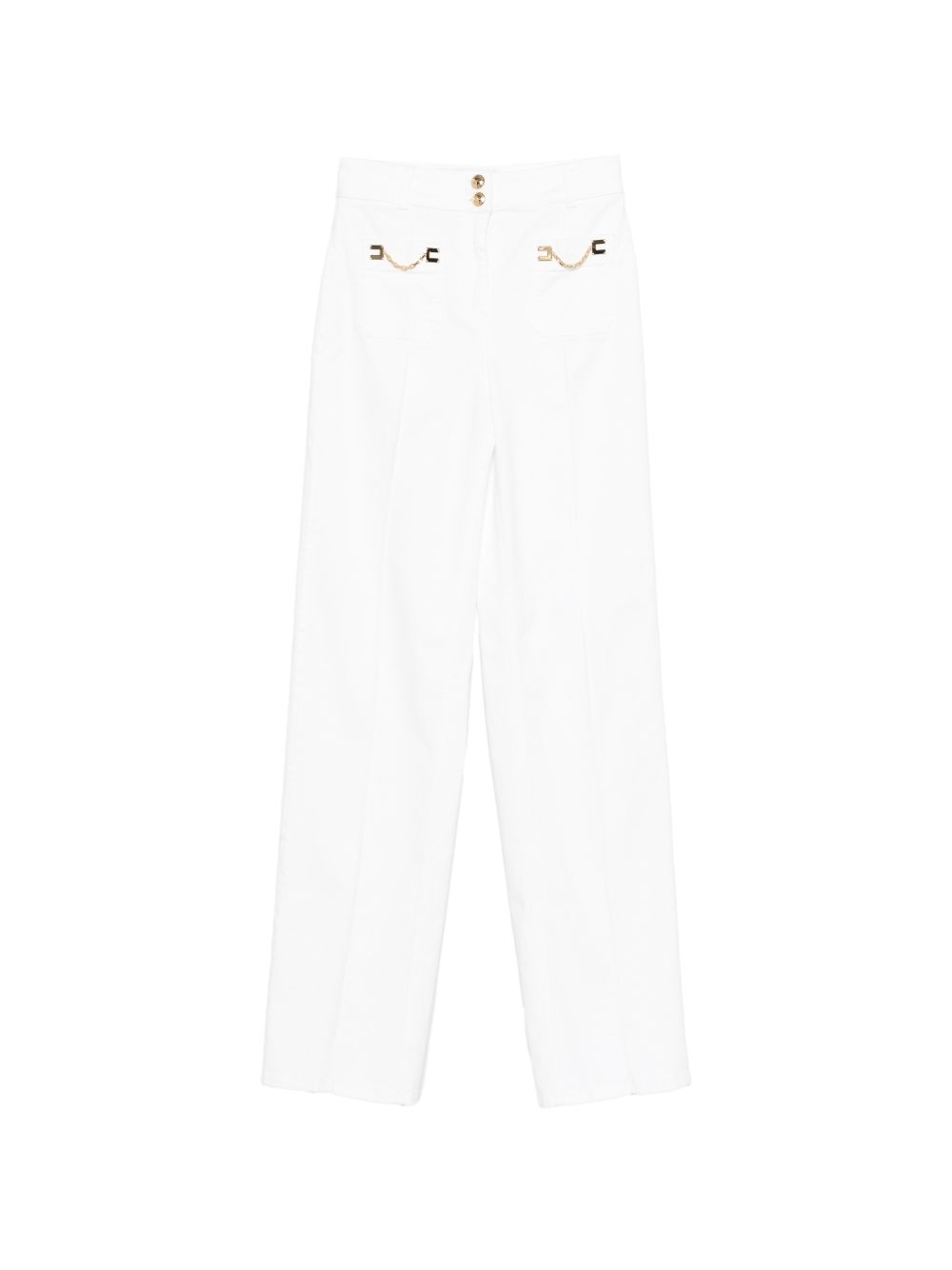 Elisabetta Franchi Trousers Ivory Coea