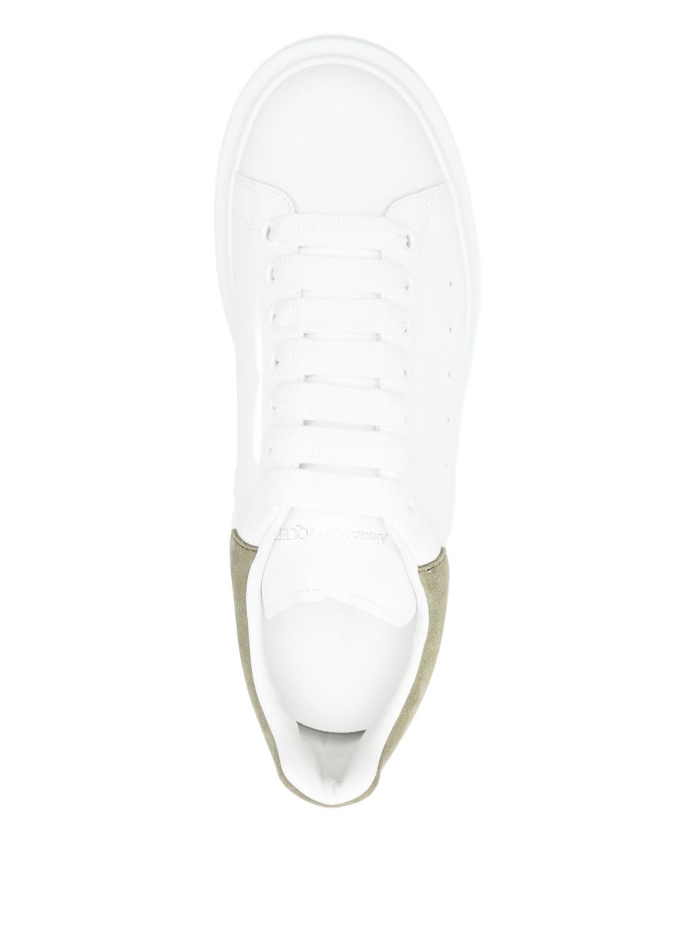 Alexander McQueen Flat shoes White/olive Green Lea Oth Math
