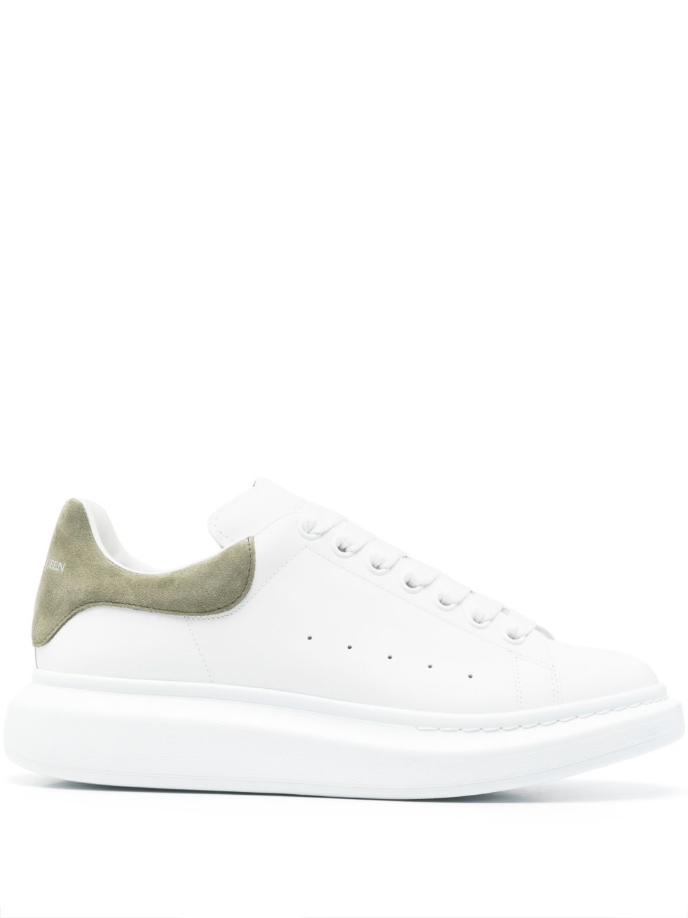 Alexander McQueen Flat shoes White/olive Green Lea Oth Math