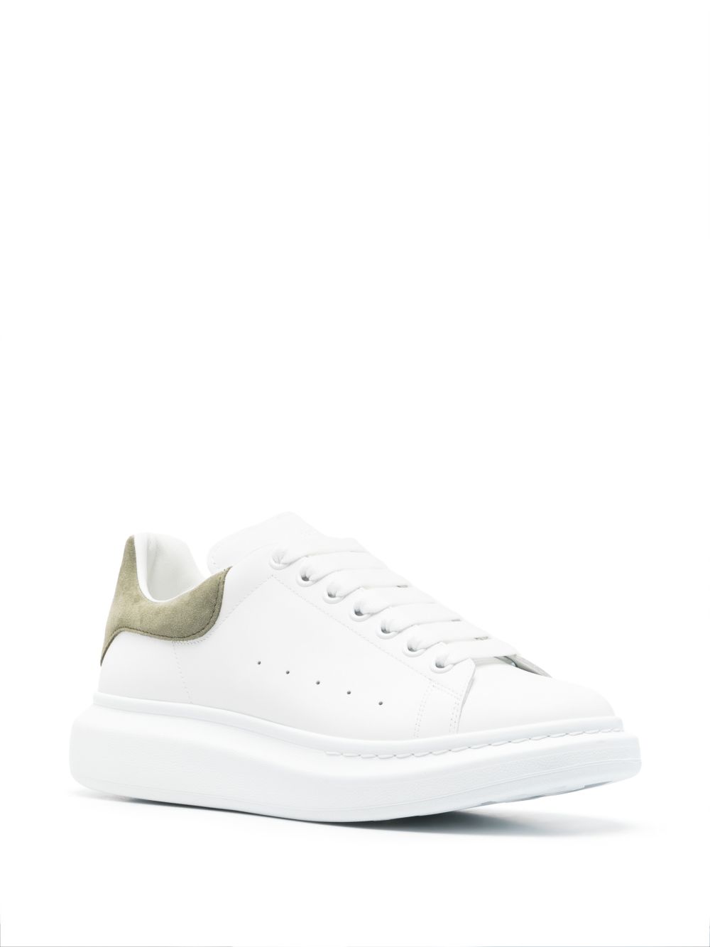 Alexander McQueen Flat shoes White/olive Green Lea Oth Math