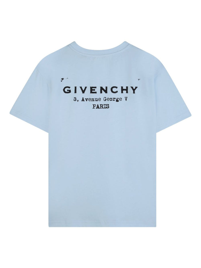 GIVENCHY KIDS T-shirts and Polos Blu Cielo