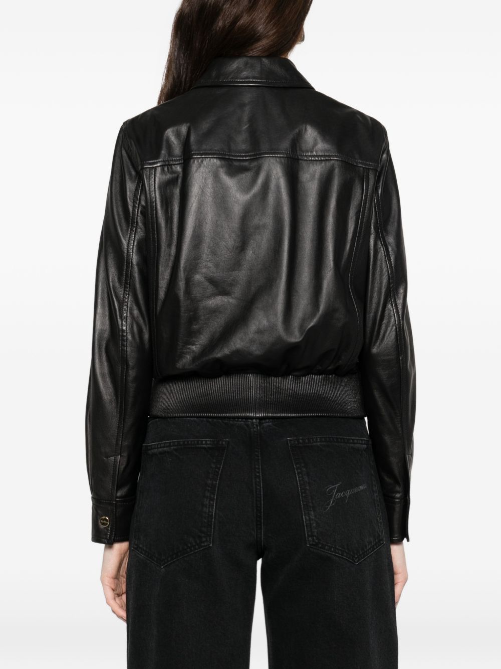 Max Mara Studio Jackets Black Leather
