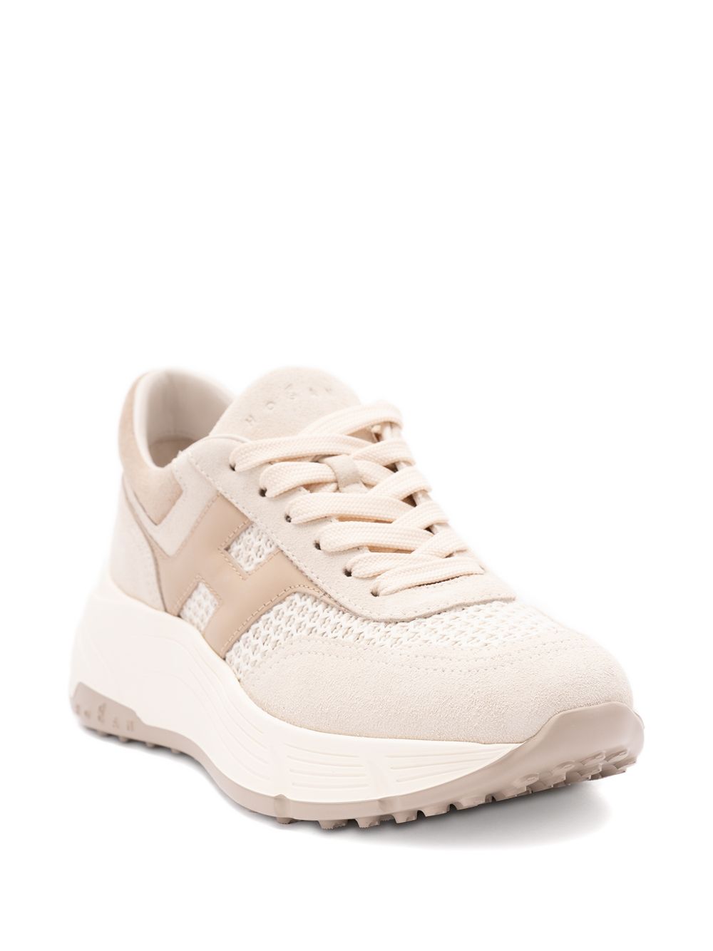 Hogan Flat shoes Ivory Suede